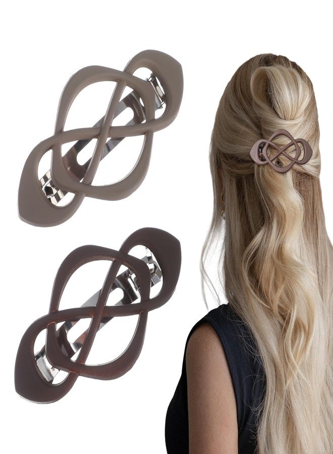 Ymapinc 2Pcs French Hair Barrettes Clip for Women, Vintage Snap for Thick Barrettes Thin Elegant Hair Accessories Hairpin Clips - Image 1